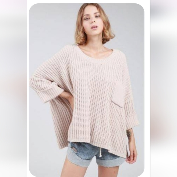 POL Sweaters - POL Short Sleeve, Chunky Knit Sweater